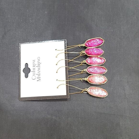 BRAND NEW  CATHERINE MALANDRINO 3-PACK STATEMENT GEMSTONE DROP EARRINGS - Picture 9 of 12